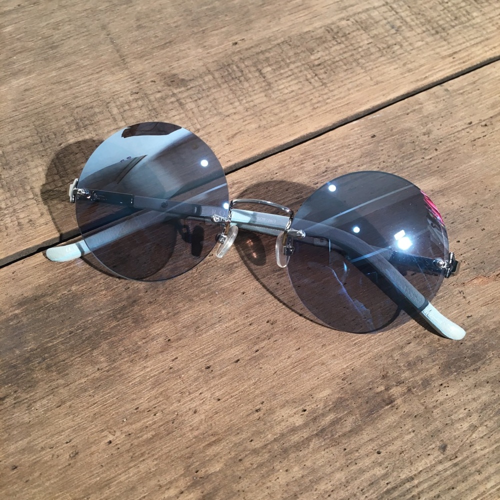 THE ROW Reflective Mirror Circle Sunglasses~ - Picture 4 of 5